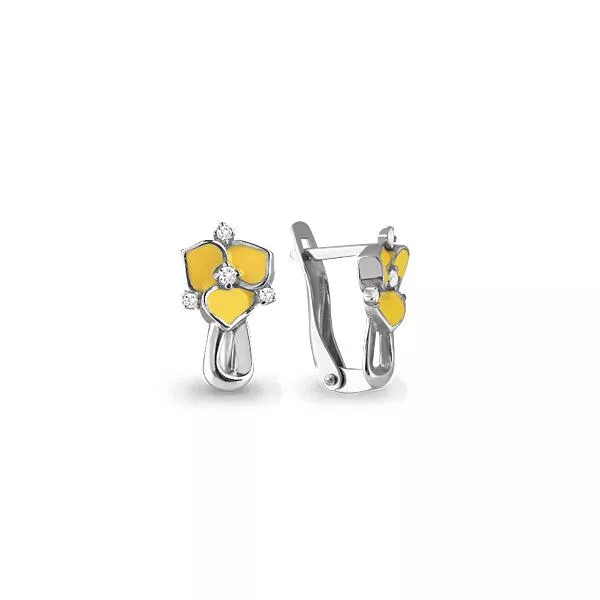 Серьги, серебро, артикул LV45557А