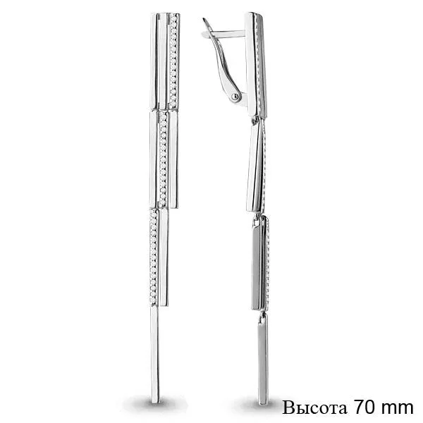Серьги, серебро, артикул LV45469А