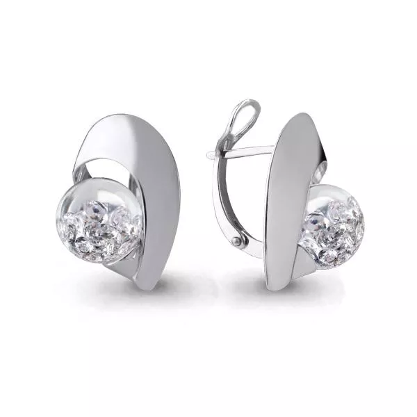 Серьги, серебро, артикул LV45421