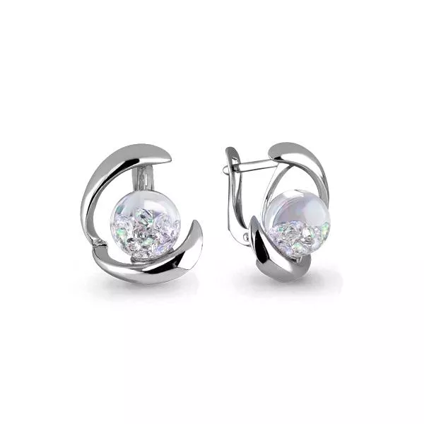 Серьги, серебро, артикул LV45390П