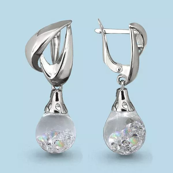 Серьги, артикул LV45356П, серебро