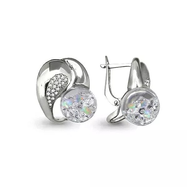 Серьги из серебра, артикул LV45346Г