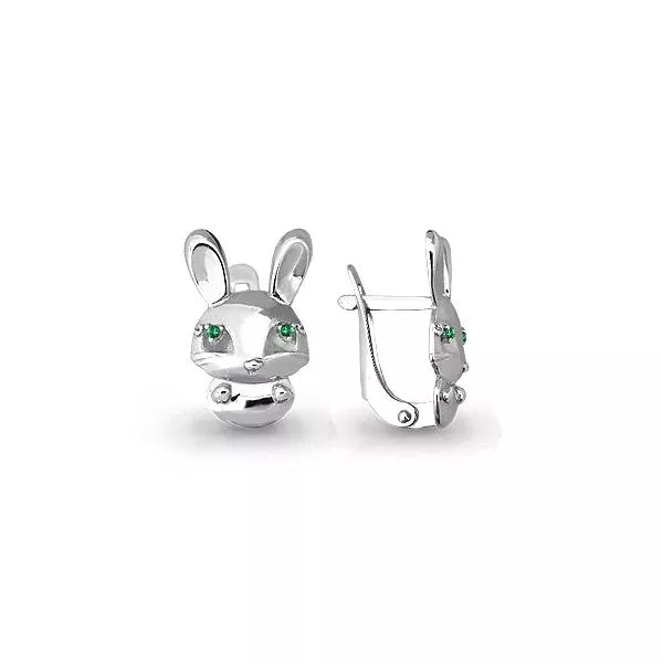 Серьги из серебра, артикул LV45341Г