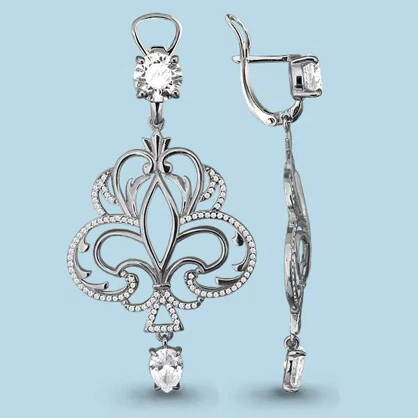 Серьги из серебра, артикул LV45219А