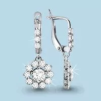 Серьги, артикул LV45218А, серебро