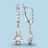 Серьги, серебро, артикул LV45217А