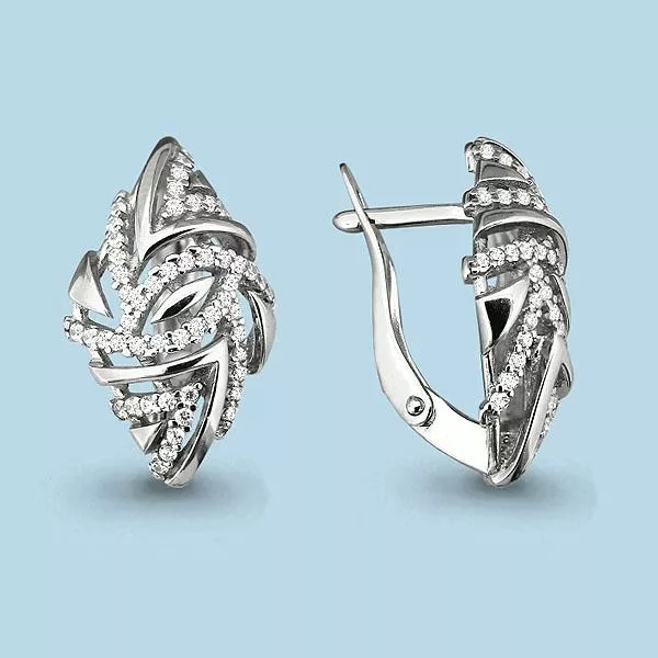 Серьги, артикул LV45086А, серебро