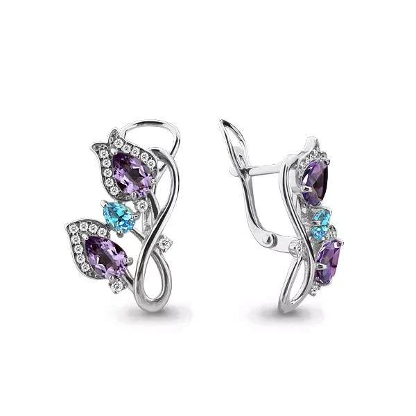 Серьги, серебро, артикул LV4487830А