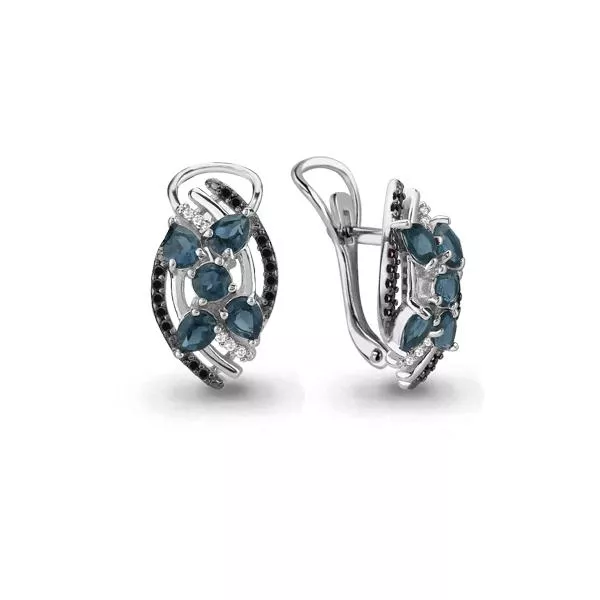 Серьги, серебро, артикул LV4475108Ч