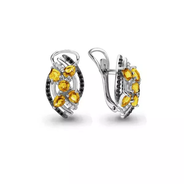 Серьги, артикул LV4475106Ч, серебро