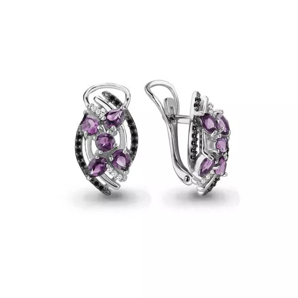 Серьги из серебра, артикул LV4475104Ч