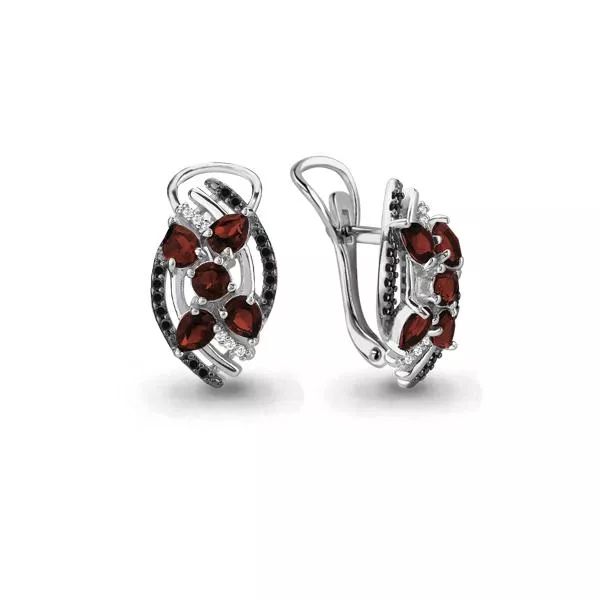 Серьги, артикул LV4475103Ч, серебро