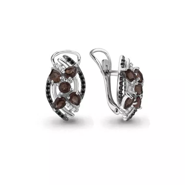 Серьги, серебро, артикул LV4475101Ч