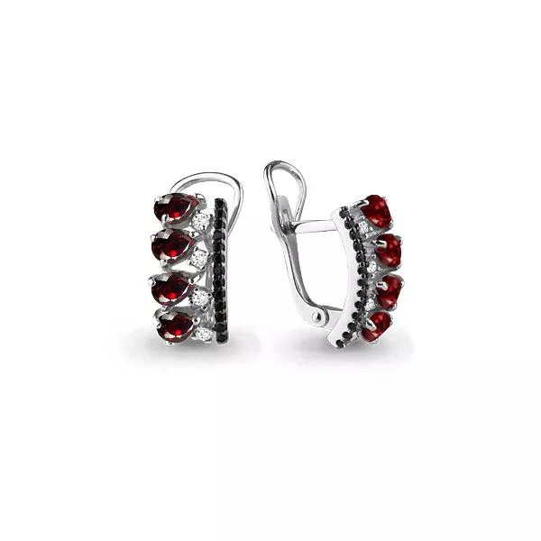 Серьги, артикул LV4474703Ч, серебро