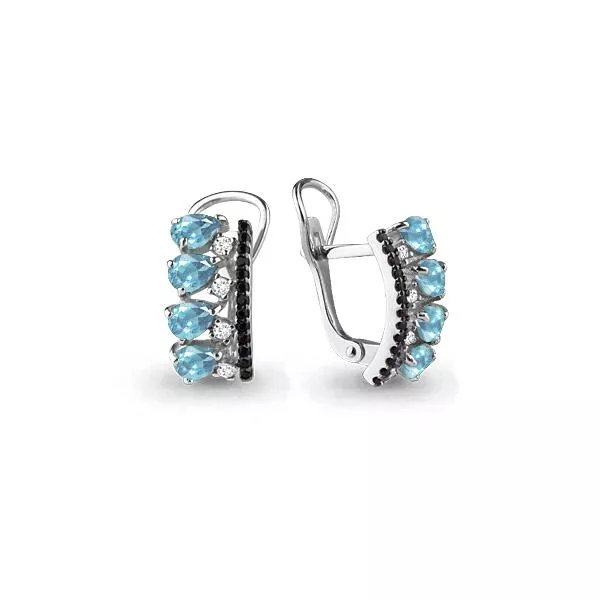 Серьги, серебро, артикул LV4474702Ч