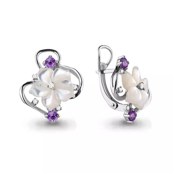 Серьги, серебро, артикул LV4470404А