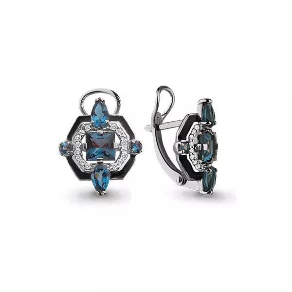 Серьги, артикул LV4464308А, серебро