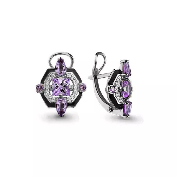 Серьги, серебро, артикул LV4464304А