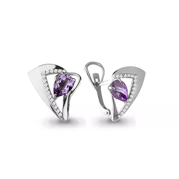 Серьги, серебро, артикул LV4460804А