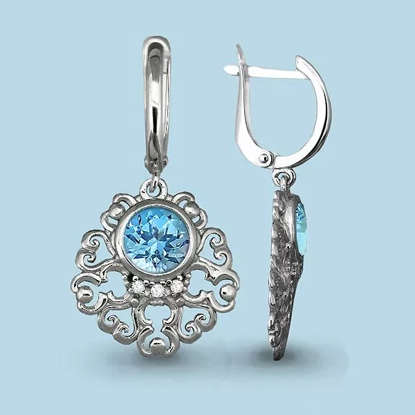 Серьги, серебро, артикул LV4454105А