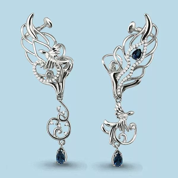 Серьги, серебро, артикул LV4453508А