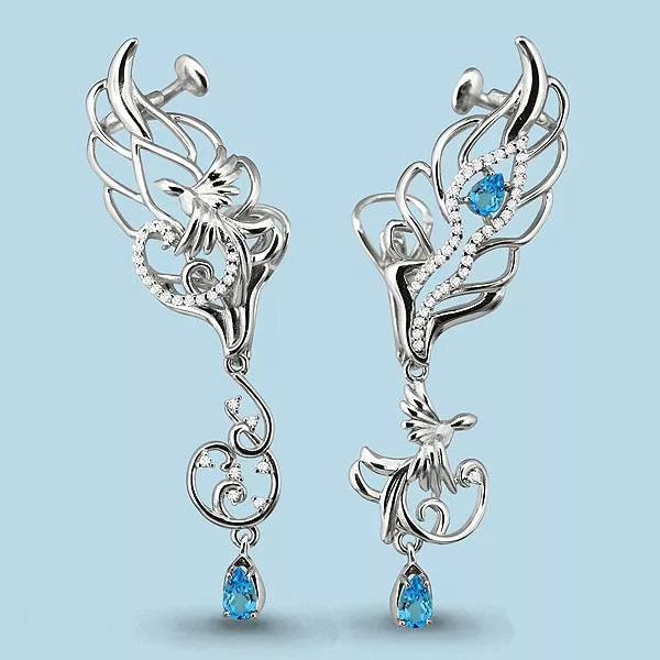 Серьги, артикул LV4453505А, серебро