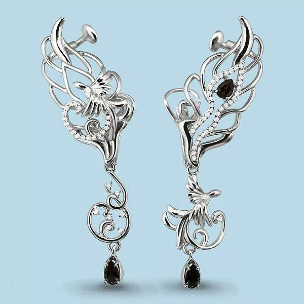 Серьги, артикул LV4453501А, серебро