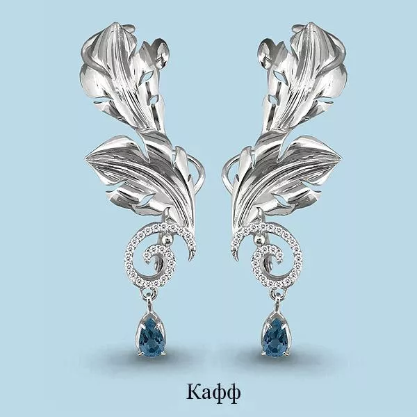 Серьги, серебро, артикул LV4453308А