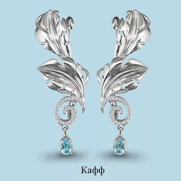 Серьги, артикул LV4453305А, серебро