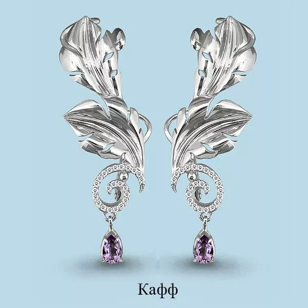 Серьги, серебро, артикул LV4453304А