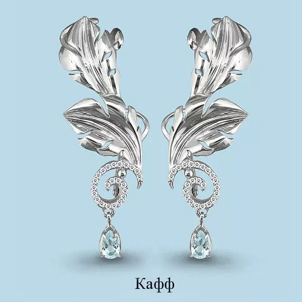 Серьги, артикул LV4453302А, серебро