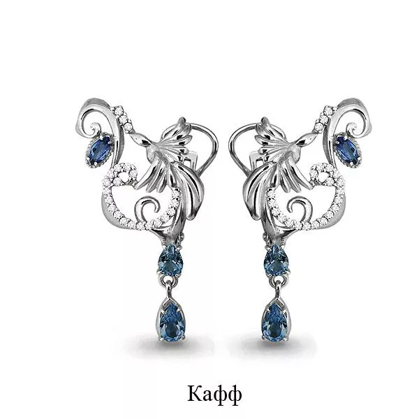 Серьги из серебра, артикул LV4453208А