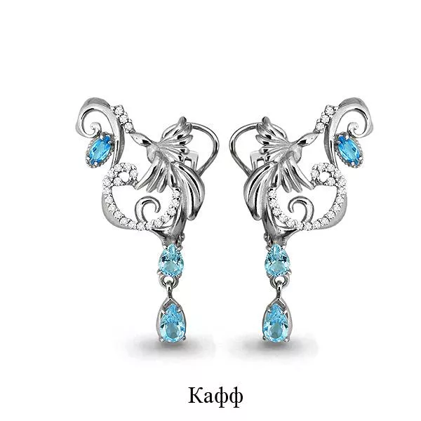 Серьги из серебра, артикул LV4453205А