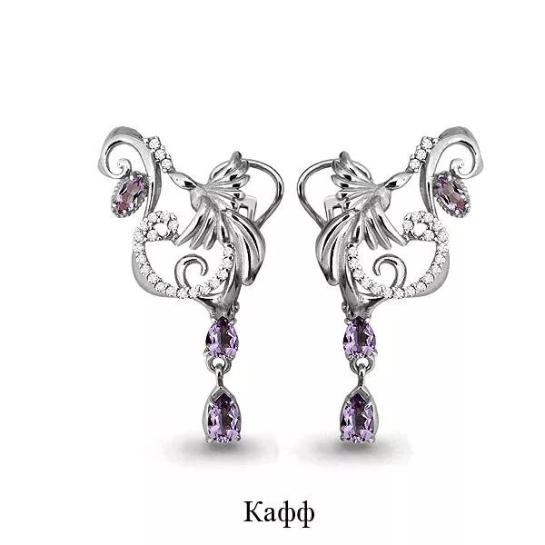 Серьги, артикул LV4453204А, серебро