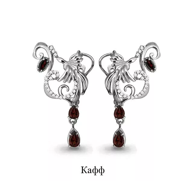 Серьги, серебро, артикул LV4453203А