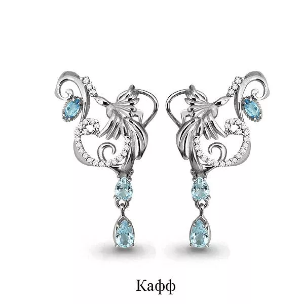 Серьги из серебра, артикул LV4453202А