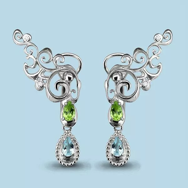 Серьги из серебра, артикул LV4453007А