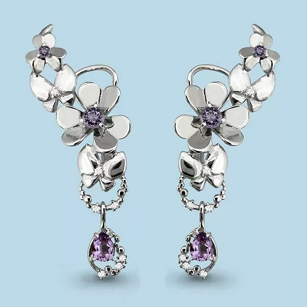 Серьги, артикул LV4452804А, серебро