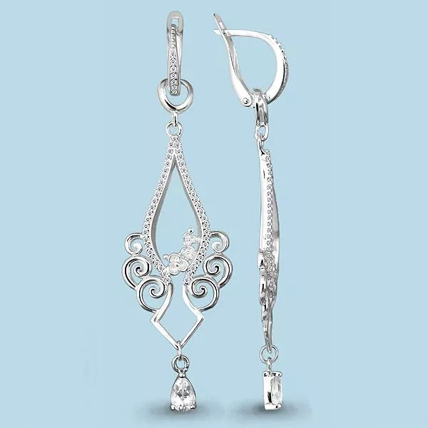 Серьги из серебра, артикул LV44522А