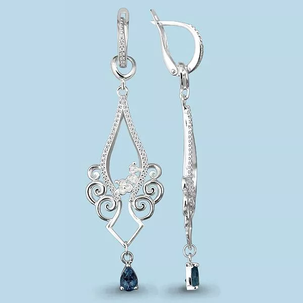 Серьги, артикул LV4452208А, серебро