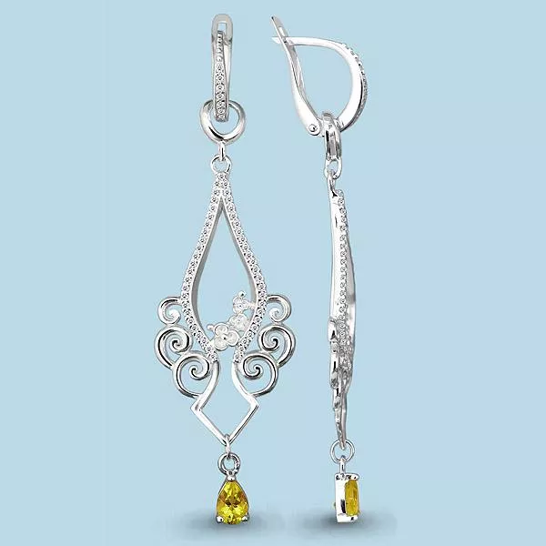 Серьги, серебро, артикул LV4452206А