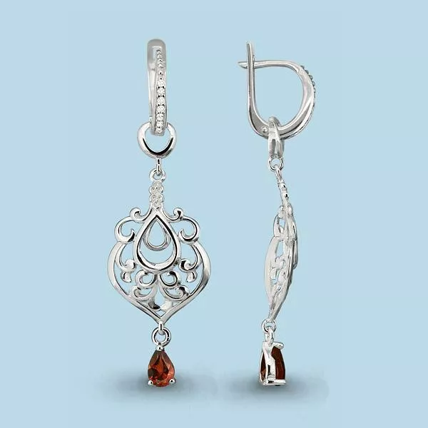 Серьги, серебро, артикул LV4452003А