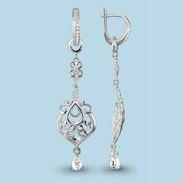 Серьги, артикул LV44519А, серебро