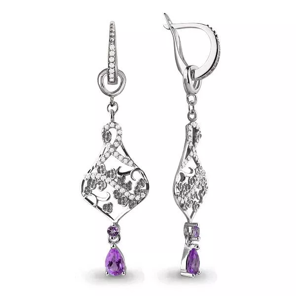 Серьги, серебро, артикул LV4451704А