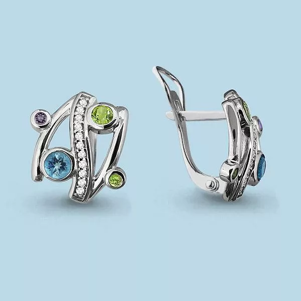 Серьги, артикул LV4450505А, серебро