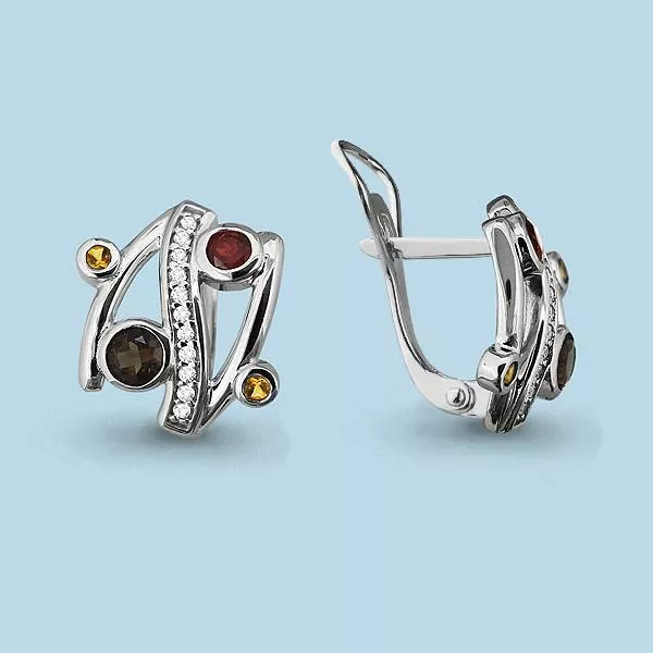 Серьги, серебро, артикул LV4450501А