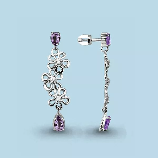 Серьги из серебра, артикул LV4450404А