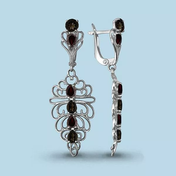 Серьги, серебро, артикул LV4450236