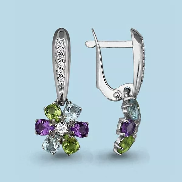 Серьги из серебра, артикул LV4449804А