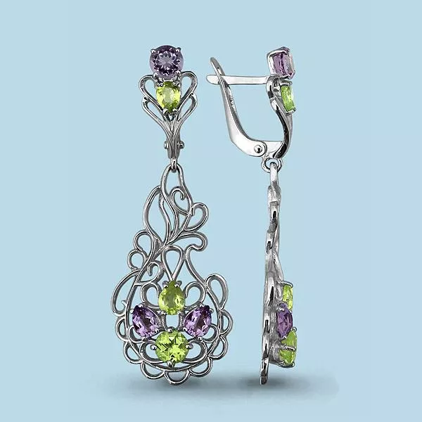 Серьги из серебра, артикул LV4448304